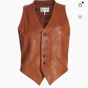 Frame Denim Brown Leather Tank Top